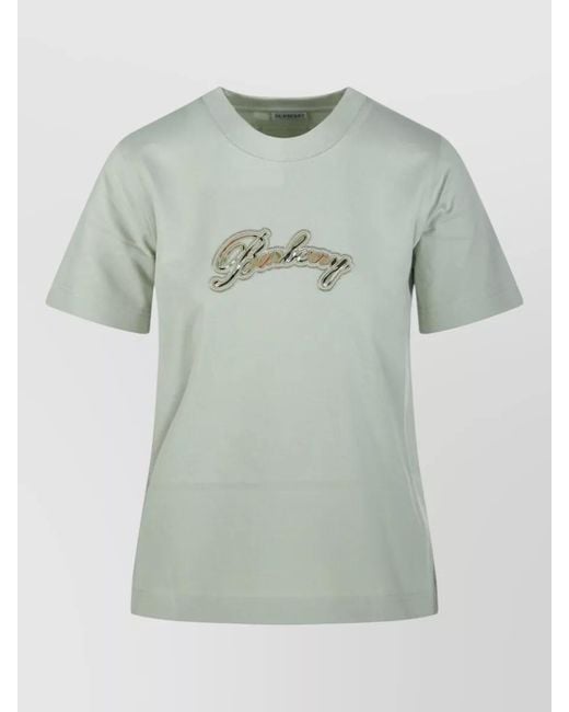 Burberry Green Frankie Baby T Shirt Embroidered Logo