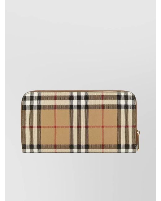 Burberry Natural Printed Canvas Wallet