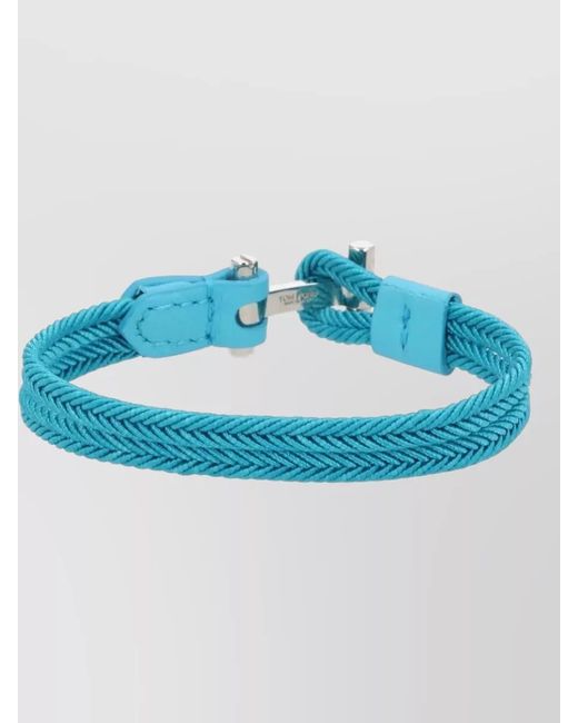 Tom Ford Blue Braided Bracelet for men