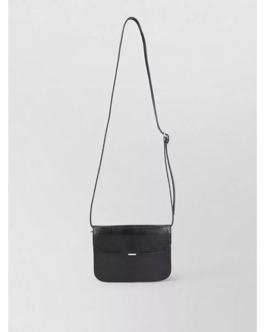 Lemaire White Leather Soft Tab Crossbody Bag
