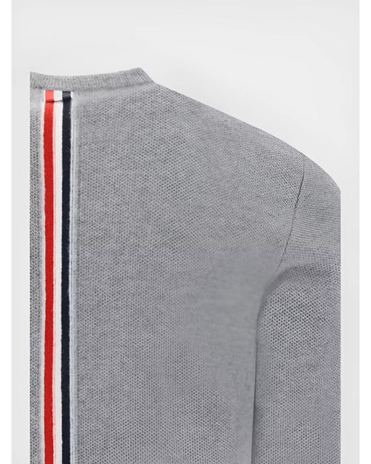 Thom Browne Gray Wool Crewneck Jumper for men