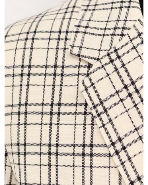 AMI Natural Virgin Wool Madras Single-Breasted Blazer for men