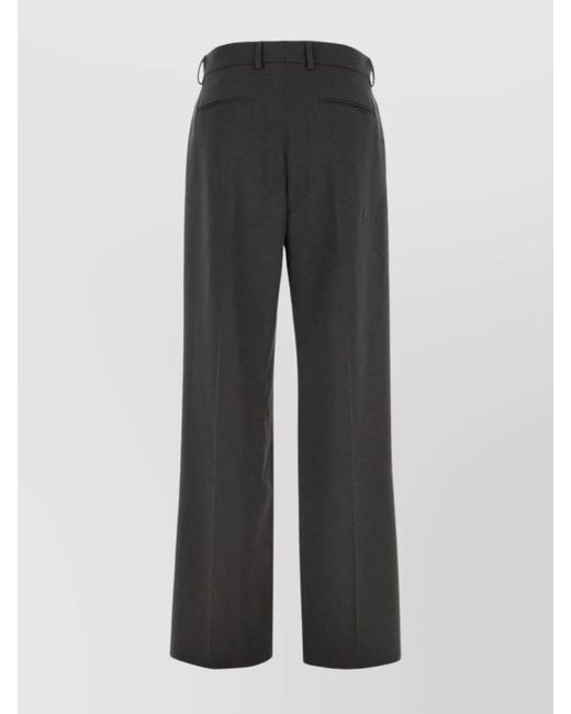 Valentino Garavani Gray Virgin Wool Wide-Leg Trousers for men