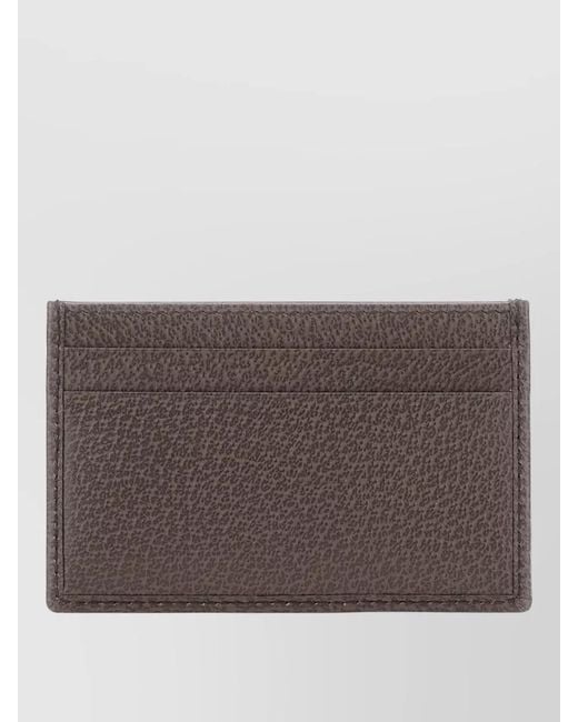 Gucci Gray Icon Stripe Compact Wallet And Cardholder for men