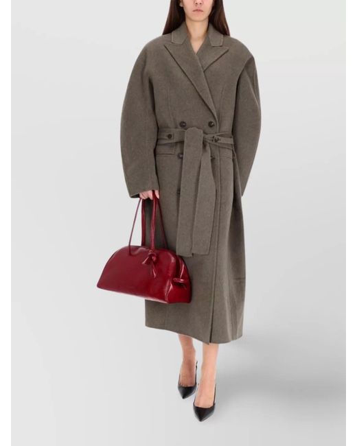 Jacquemus Brown Virgin Wool Relaxed-Fit Double-Breasted Coat