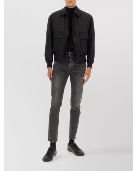 Boss Black Bomber Jacket With Removable Lining for men