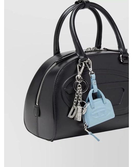 DIESEL Blue Compact Wallet Keychain Attachment Miniature Bag