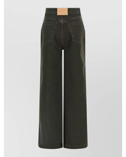 Nude Gray High Waist Wide Leg Denim Pants