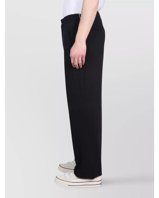PT Torino Blue Regular-Fit Straight-Leg Trousers for men