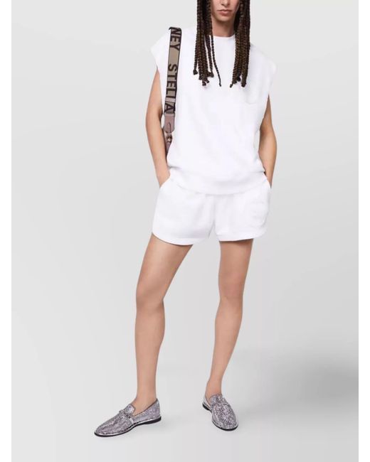 Stella McCartney White Cotton Logo Tank Top