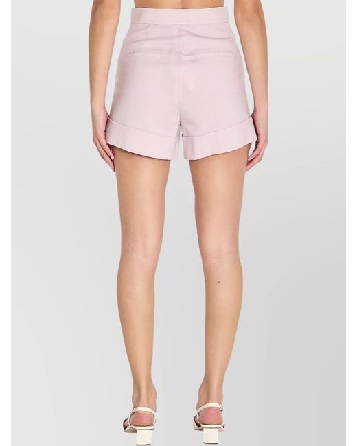 Max Mara Pink Wool Mohair Silk Tailored Shorts