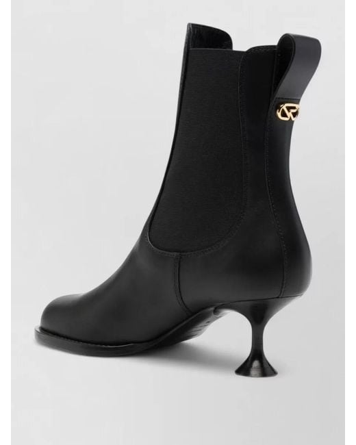 Sergio Rossi Black Lace Up Ankle Boots Stiletto Heel