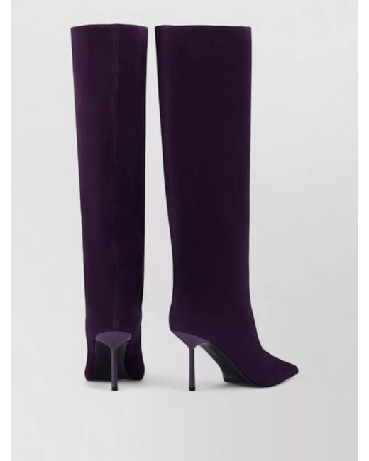 Le Silla Purple High Heel Suede Over The Knee Boots