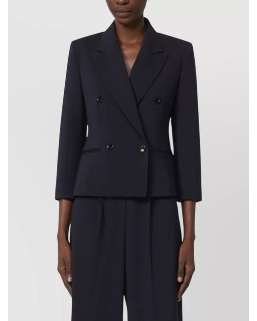 Max Mara Blue Wool Suit Jacket
