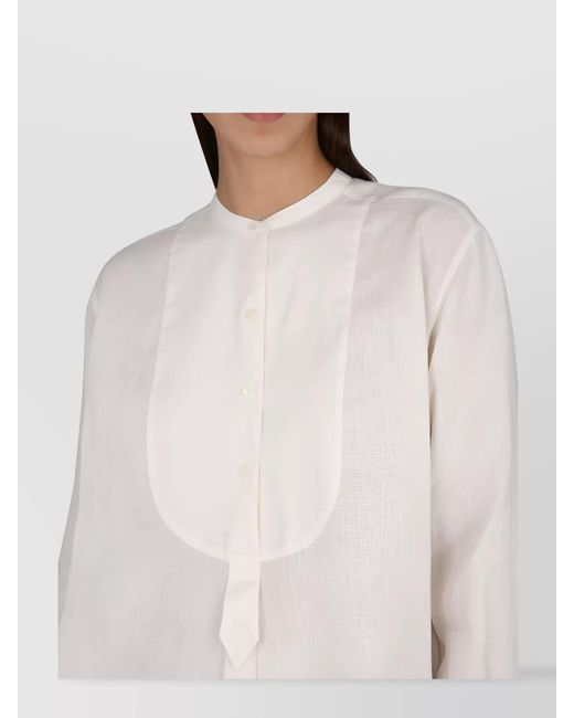 Aspesi White Linen Tunic Shirt