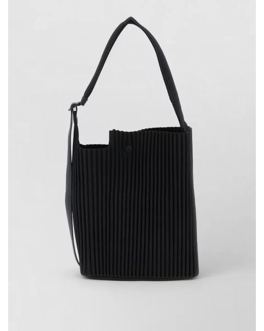 Homme Plissé Issey Miyake Black Utility Small Tote Shoulder Bag for men