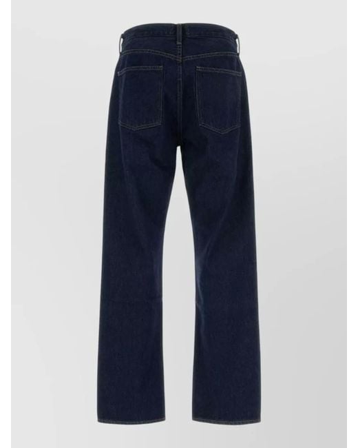 Agolde Blue Straight Leg Dark Wash Five Pocket Jeans for men