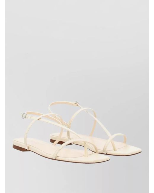 Aeyde Natural Ella Thong Sandal Ankle Strap Design