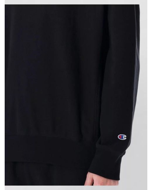 Champion Blue Cotton-Blend Relaxed-Fit Crewneck Sweatshirt for men