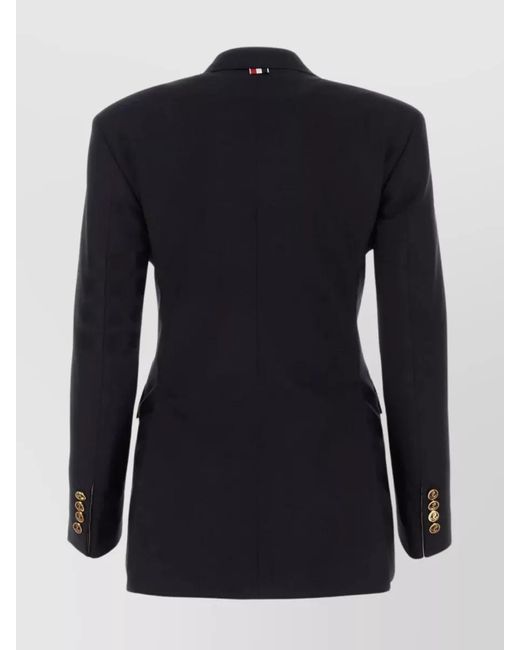 Thom Browne Blue Wool Single-Breasted Blazer