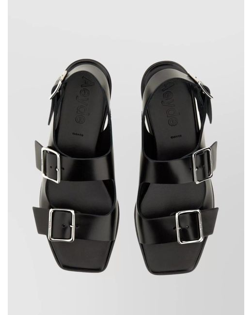 Aeyde Metallic Leather Sandals