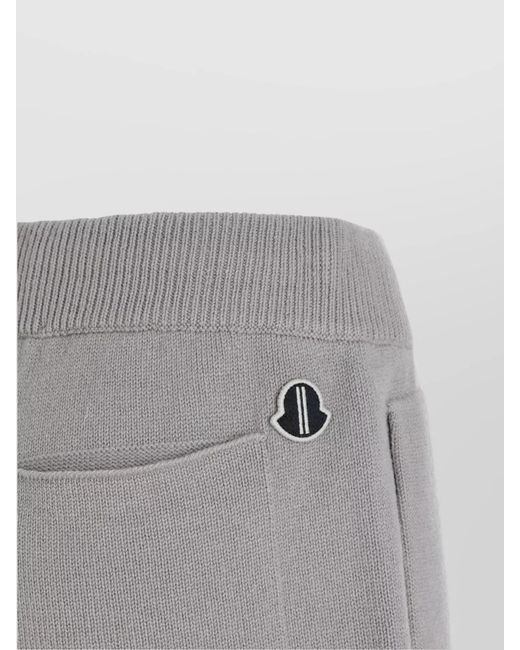 Moncler Gray Cashmere Long Shorts