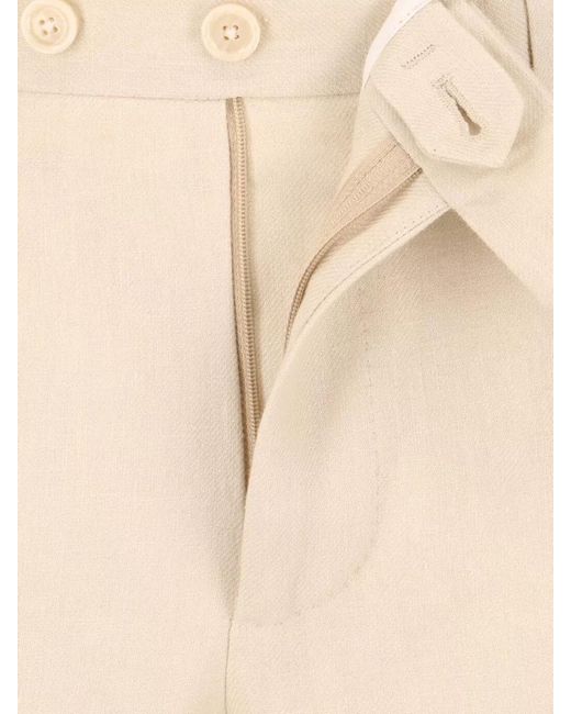 Lardini Natural Tailored Suit Double Breasted Notch Lapel for men