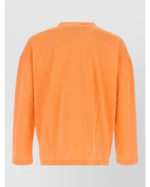 Loewe Orange Cotton Long Sleeve Paula Ibiza T Shirt for men