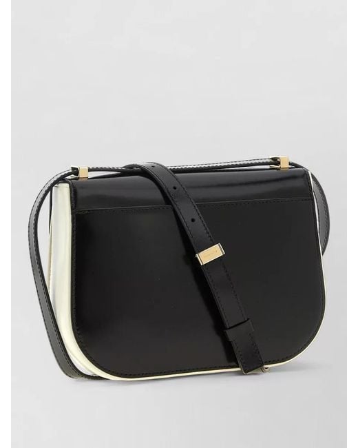 Ferragamo Black Gancini Small Leather Shoulder Bag