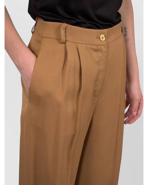 Moschino Brown Wide-Leg Trousers