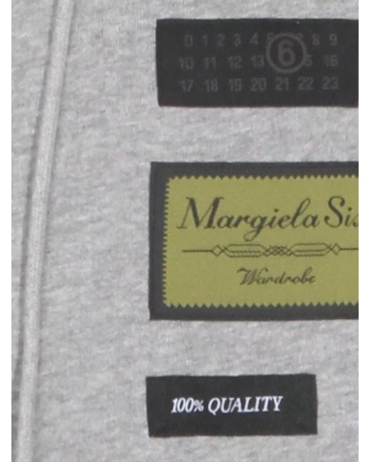 MM6 by Maison Margiela Gray Cotton Hoodie for men
