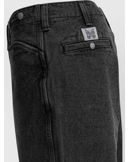 Needles Black Denim Straight-Leg Jeans for men