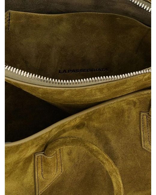 The Attico Green Medium Leather Tote Bag
