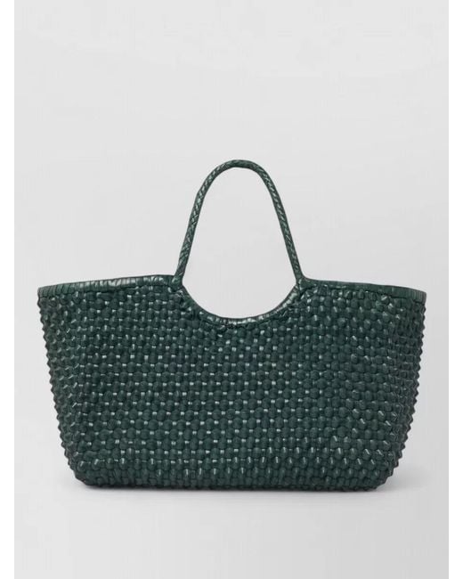 Dragon Diffusion Blue Nantucket Big Leather Tote Bag