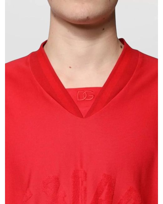 Dolce & Gabbana Black Cotton V-Neck Short-Sleeve T-Shirt for men