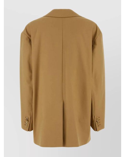 Max Mara Natural Stretch Cotton Single-Breasted Blazer
