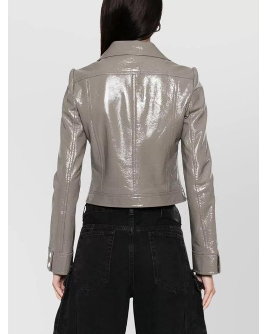 Courreges White Vinyl Cropped Jacket