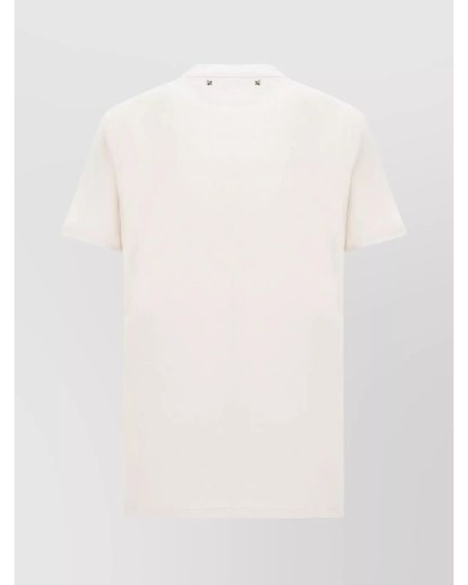 Golden Goose Deluxe Brand White Cotton Crystal Embellished Regular Fit Short Sleeve Crew Neck T-Shirt