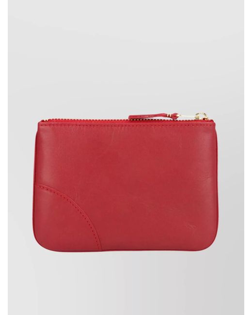 Comme des Garçons Red Leather Zip Wallet