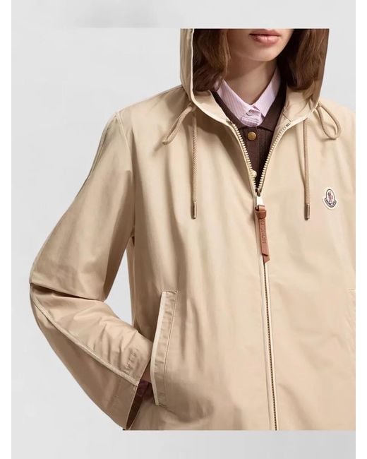 Moncler Natural Hooded Fitted Jacket