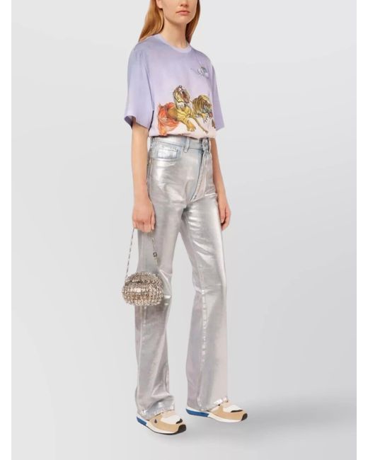 Rabanne White Straight-Leg Trousers