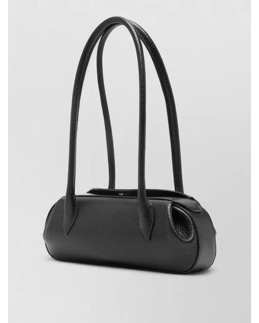 Yuzefi Black Mini Leather Shoulder Bag