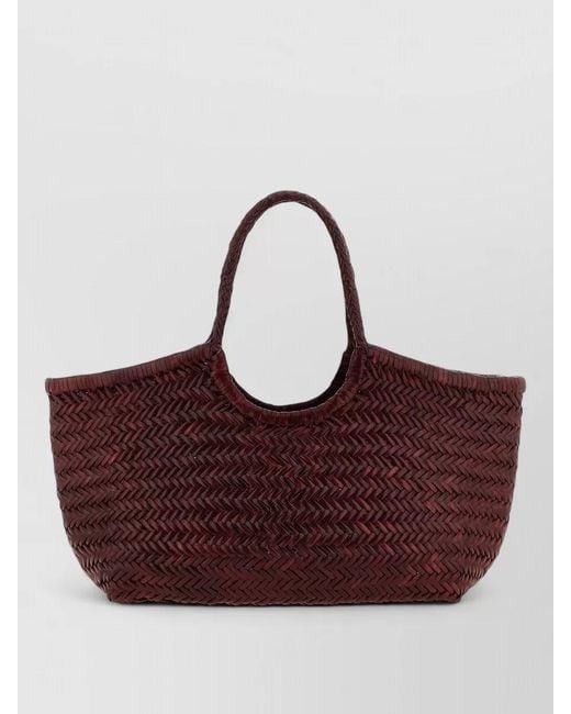 Dragon Diffusion Red Nantucket Big Leather Beach Bag