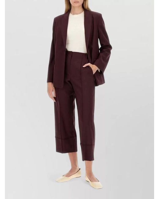 Alysi Red Regular Fit Jacket Front Pockets Lapels