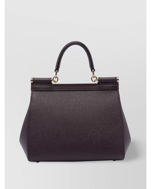Dolce & Gabbana Blue Cross-Body Bag Structured Top Handle