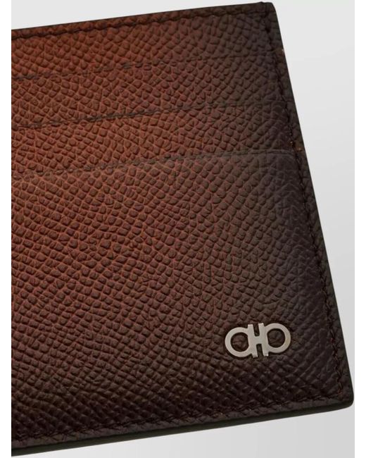 Ferragamo Brown Leather Cardholder for men