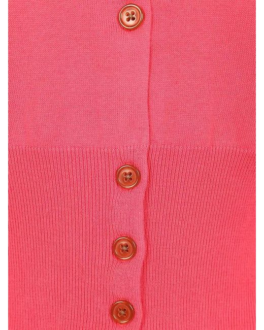 Vivienne Westwood Pink Cashmere Blend Cropped Knit Cardigan