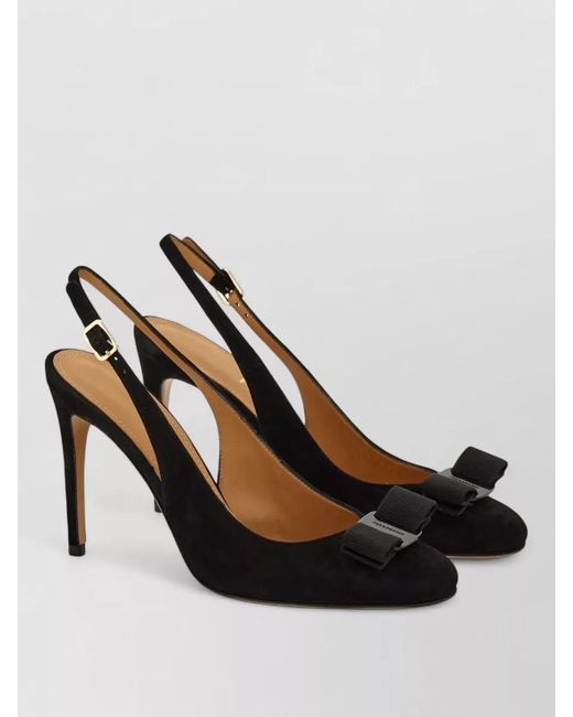 Ferragamo Black Vara Bow Slingback