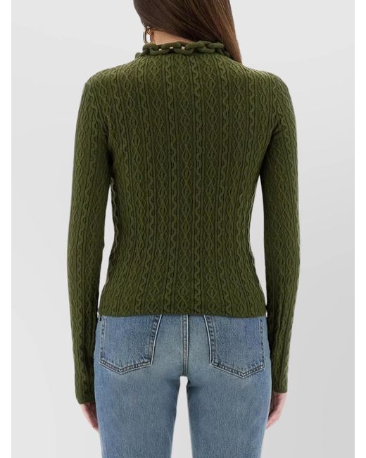 Rabanne Green Cashmere Wool Jumper