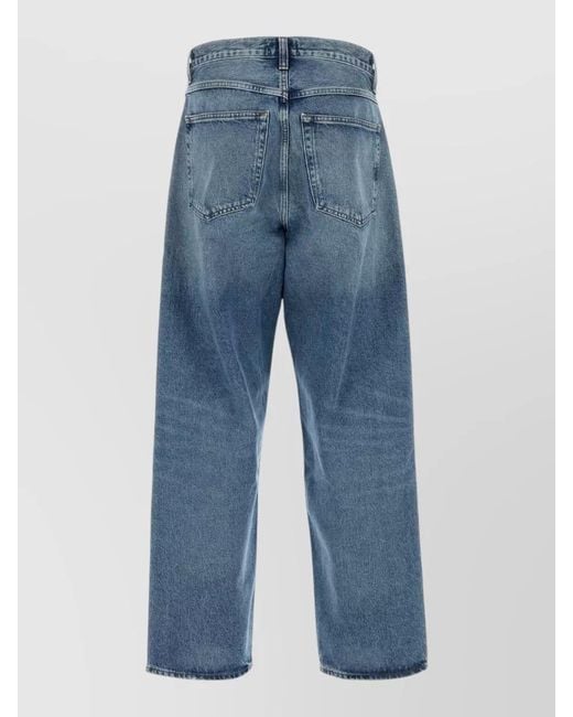 Agolde Blue High Waist Wide Leg Denim Pants for men